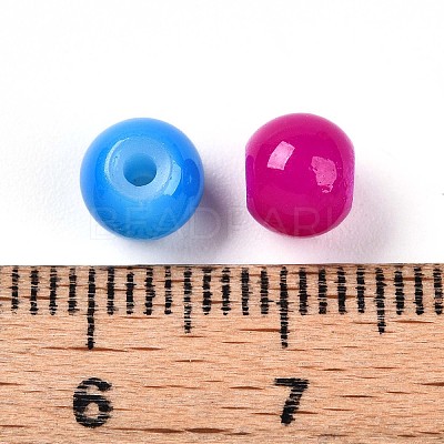 Baking Paint Glass Beads DGLA-Q020-6mm-M01-1