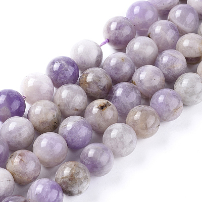 Natural Lavender Amethyst Beads Strands X-G-L555-01-6mm-1
