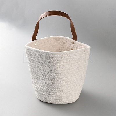 Woven Cotton Storage Baskets AJEW-WH20054-010F-1