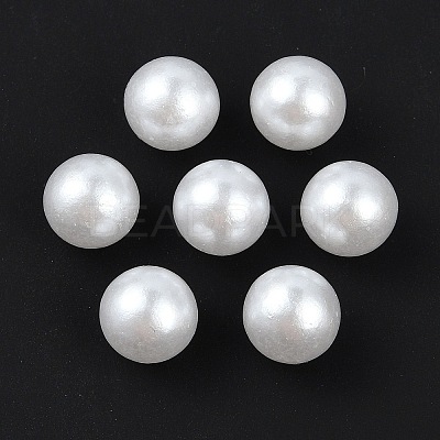 ABS Plastic Imitation Pearl Round Beads MACR-F033-8mm-24-1