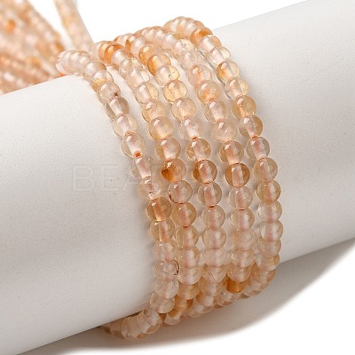 Heated Natural Citrine Beads Strands G-B090-A25-03-1