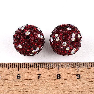Polymer Clay Pave Rhinestone Beads RB-T018-01E-1