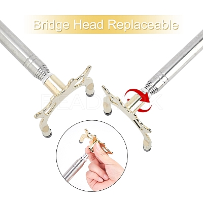 Stainless Steel Billiard Bridge Retractable Pool Stick STAS-WH0023-28-1