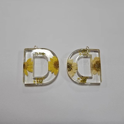 Transparent Epoxy Resin Pendants CRES-YW0002-12D-1