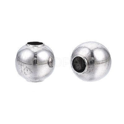 Round 304 Stainless Steel Beads STAS-TAC0004-4mm-P-1