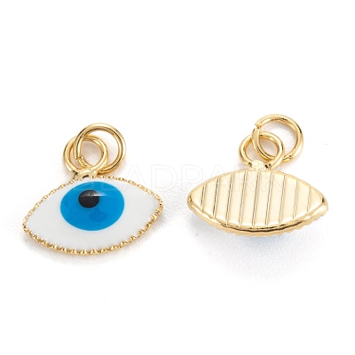 Brass Enamel Pendants KK-M220-03G-B-1