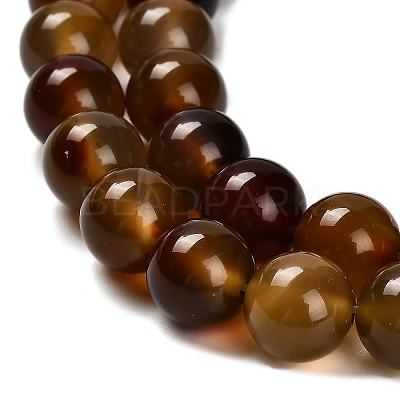 Dyed Natural Agate Beads Strands G-G203-10D-10mm-1
