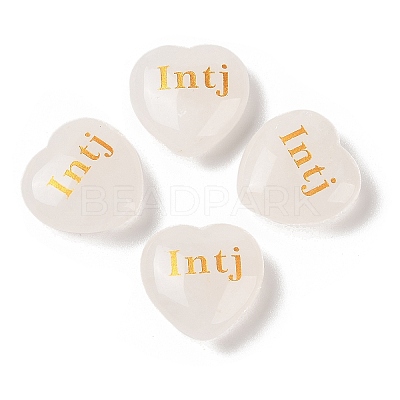 Natural Quartz Crystal Heart Engraving MBTI Figurines Statues for Home Office Desk Decorations X1-G-K353-05B-1