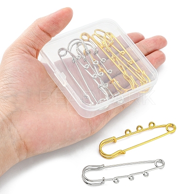 8Pcs 2 Colors Stainless Steel Safety Pins STAS-YW0001-38-1