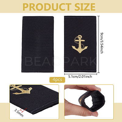 2 Pairs Cloth Navigator Epaulettes DIY-BC0016-05-1