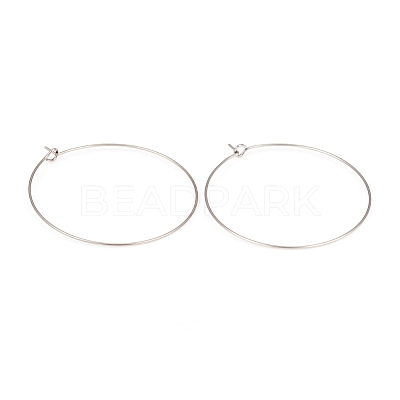 316L Surgical Stainless Steel Hoop Earring Findings STAS-G229-07P-06-1