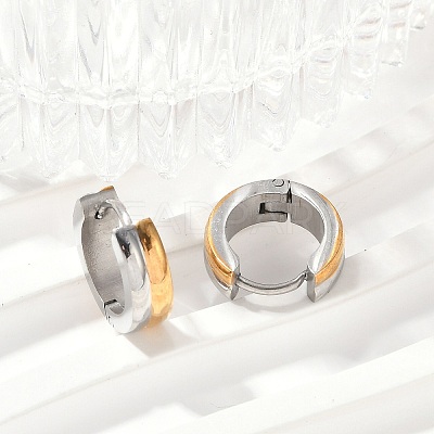 304 Stainless Steel Polishing Effect Hoop Earrings EJEW-M001-33P-1