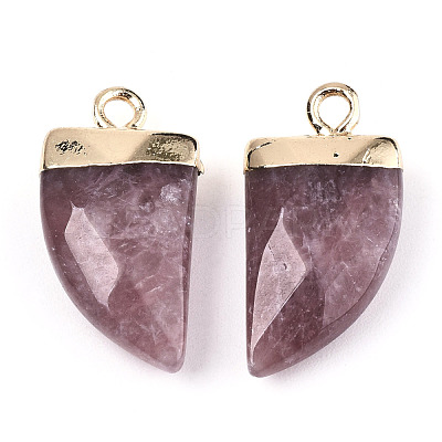 Natural Strawberry Quartz Pendants G-N326-57E-1