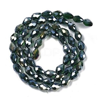 Transparent Electroplate Glass Beads Strands EGLA-N013-T4mm-B15-1