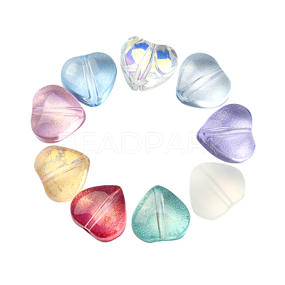 100Pcs 10 Colors Transparent Glass Beads GLAA-CJ0001-56-1