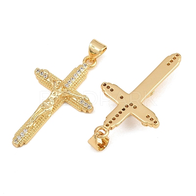 Easter Brass Micro Pave Clear Cubic Zirconia Pendants CU-CBADC6C-09G-03-1