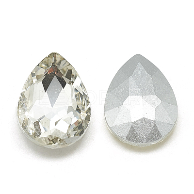 Pointed Back Glass Rhinestone Cabochons RGLA-T081-18x25mm-01-1