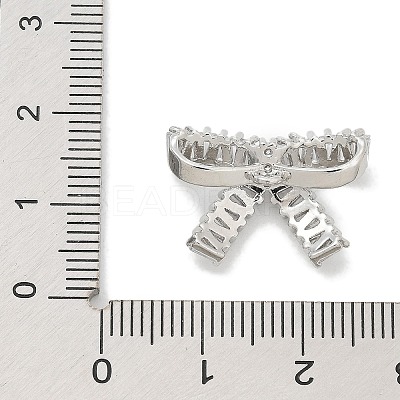 Rack Plating Brass Micro Pave Clear Cubic Zirconia Buttons KK-K293-07A-P-1