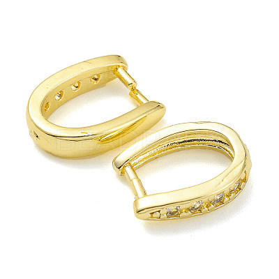 Rack Plating Brass Pave Cubic Zirconia Snap on Bails KK-G464-11G-04-1