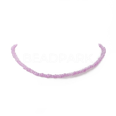 7Pcs 7 Color Glass Seed Beaded Necklaces Set for Women NJEW-JN04182-1