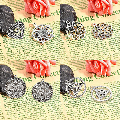 Tibetan Style Alloy Pendants TIBEP-SC0001-05AS-1