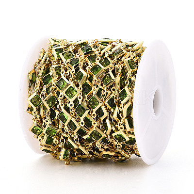 Brass Rhombus Link Chains CHC-N023-08C-G-1