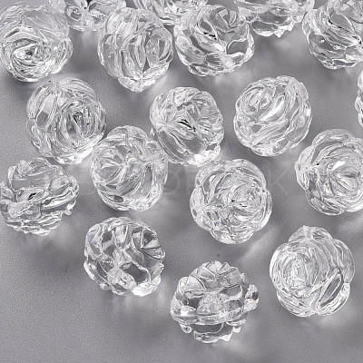Transparent Acrylic Beads PL305Y-1-1