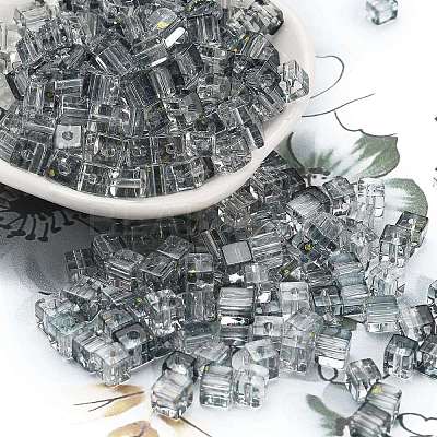Spray Painted Glass Seed Beads SEED-A034-01G-1