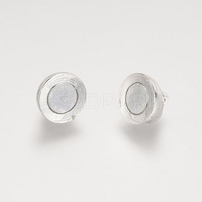 Brass Magnetic Clasps with Loops KK-MC021-S-NF-1