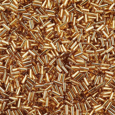 Plated Glass Bugle Beads SEED-S046-01A-22B-1