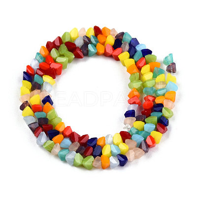 Opaque Solid Color Glass Beads Strands GLAA-N052-01-A11-1