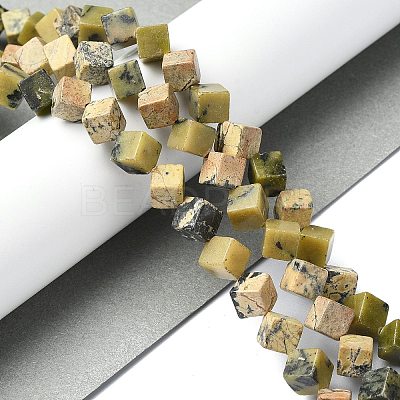 Natural Yellow Turquoise(Jasper) Beads Strands G-C135-D05-02-1