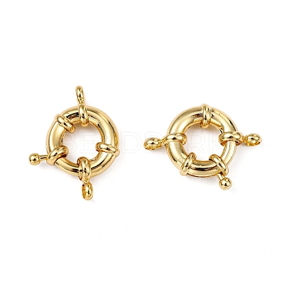 Rack Plating Brass Spring Ring Clasps KK-D399-A-G-NF-1