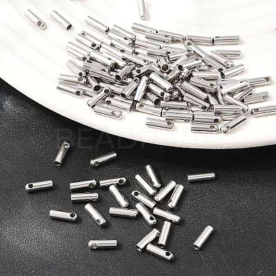Tarnish Resistant 201 Stainless Steel Cord Ends STAS-E088-1.5mm-1