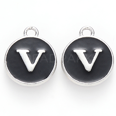 Platinum Plated Alloy Charms X-ENAM-S118-02V-P-1