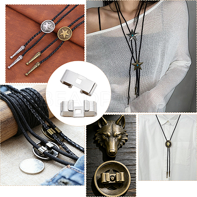 40Pcs Iron Bolo Tie Slides Clasp Accessories FIND-CL0002-29-1