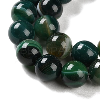 Natural Striped Agate/Banded Agate Beads Strands G-Z060-A01-C22-1