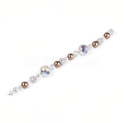 Glass and Acrylic and Imitation Pearl and Rhinestone Beads Strands MAK-T011-06M-1