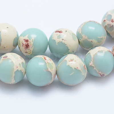 Synthetic Imperial Jasper Beads Strands G-F531-6mm-H03-1