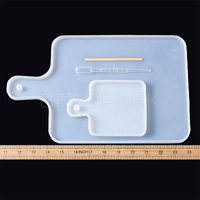 DIY Rectangle Handle Dinner Plate Silicone Molds DIY-TA0008-79-1