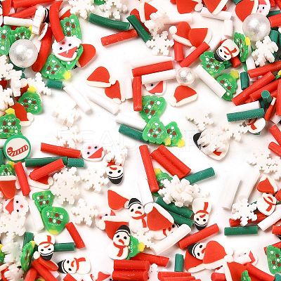 Christmas Theme Handmade Polymer Clay Sprinkles Mix CLAY-Q004-13A-1