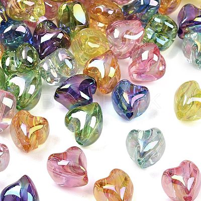 UV Plating Transparent Acrylic Beads MACR-C036-10-1