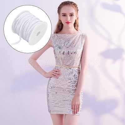Plastic Paillette Beads PVC-Q085-6mm-L010-1