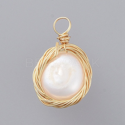 Natural Baroque Pearl Keshi Pearl PALLOY-JF00409-1