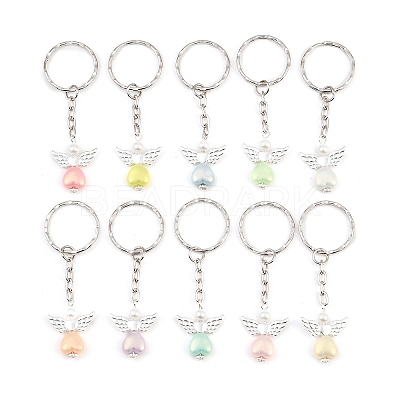 100Pcs Alloy Acrylic Keychains KEYC-JKC01277-1