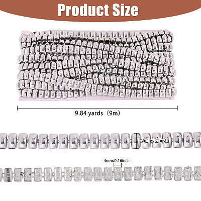 Rectangle Plastic Beaded Trimming DIY-WH0656-36A-1