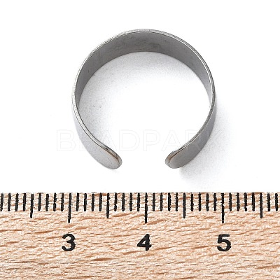 Non-Tarnish 304 Stainless Steel Cuff Rings X-STAS-T045-22A-P-1