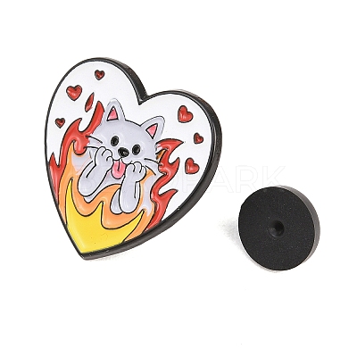 Flaming Animal Alloy Enamel Pins JEWB-G046-05J-1