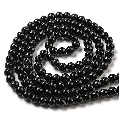 Painted Glass Bead Strands DGLA-S071-6mm-90-1