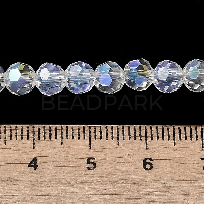 Electroplate Transparent Glass Beads Strands LS-EGLA-A035-T6mm-L19-1